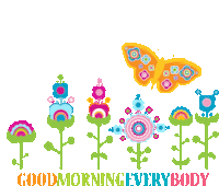 Good Morning Flowers Sticker GIF