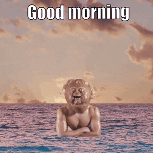 Good Morning Gay Sea Monster GIF