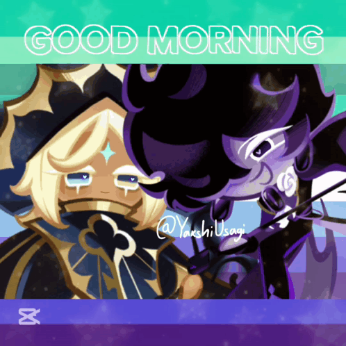 Good Morning Greeting Card With Characters GIF
