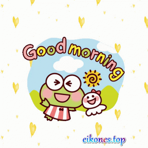 Good Morning Greetings From Keroppi GIF