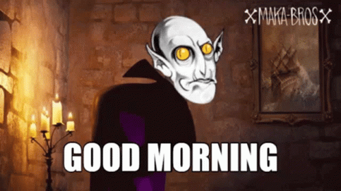 Good Morning Halloween Makabros Gothic GIF
