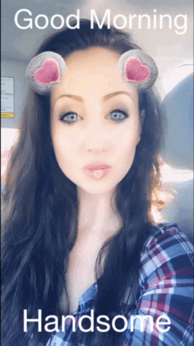 Good Morning Handsome Lady With Filter GIF