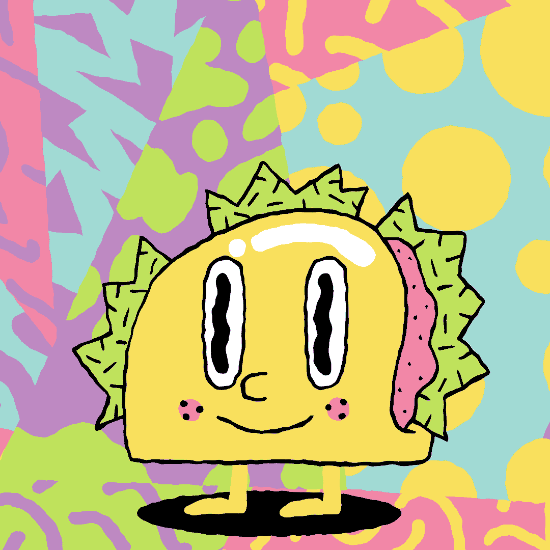 Good Morning Happy Cartoon Taco Tuesday Bouncing GIF