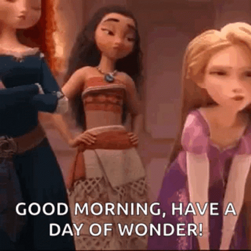 Good Morning Happy Disney Princesses GIF