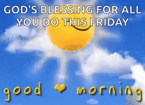 Good Morning Happy Friday Cute Sun GIF