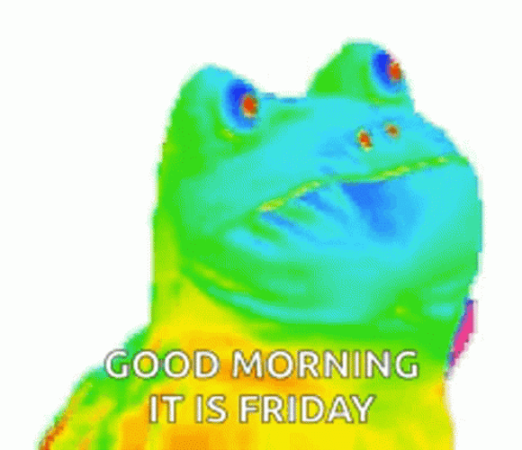 Good Morning Happy Friday Dancing Frog GIF