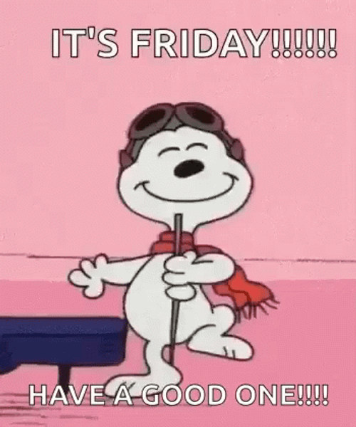 Good Morning Happy Friday Snoopy GIF