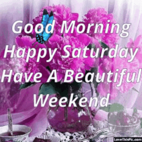 Good Morning Happy Saturday Have Beautiful Weekend GIF