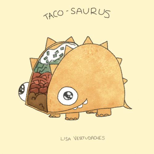 Good Morning Happy Taco Tuesday Cute Tacosaurus GIF