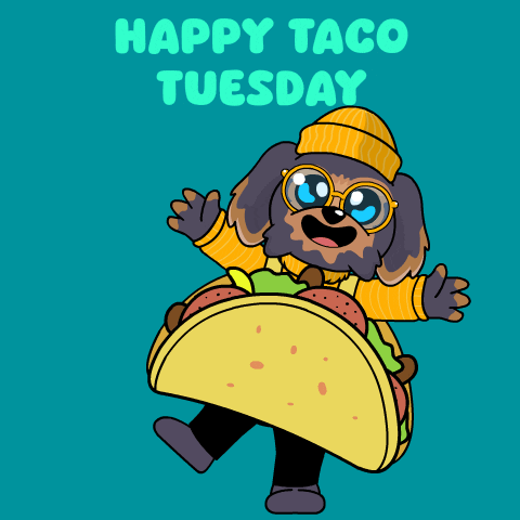 Good Morning Happy Taco Tuesday Dancing Puppy GIF