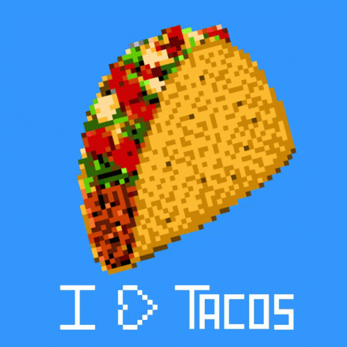 Good Morning Happy Taco Tuesday Shaking Pixel Art GIF