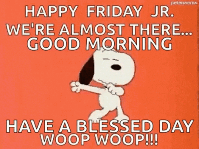 Good Morning Happy Thursday Dancing Snoopy Dog GIF 