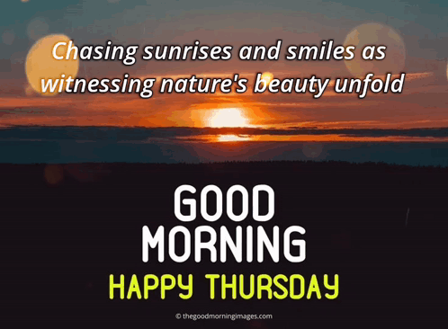 Good Morning Happy Thursday Sunset