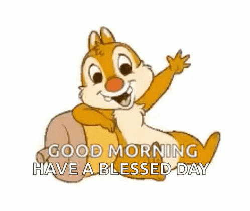 Cartoon Squirrel Good Morning Have A Blessed Day GIF