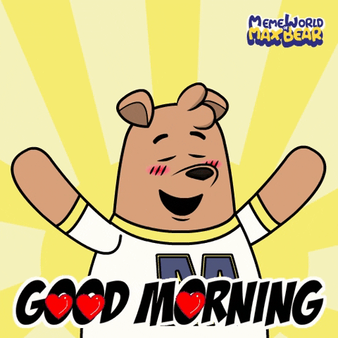 Good Morning Heart Max Bear GIF