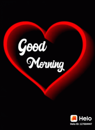 Good Morning Heart Neon Aura GIF