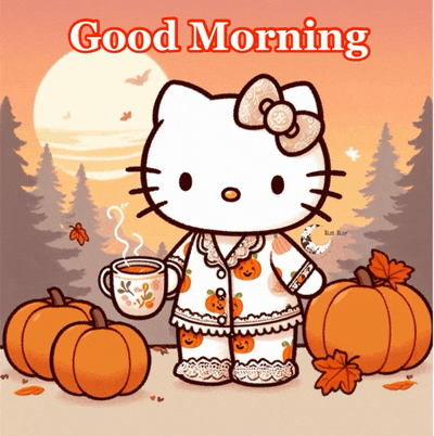 Good Morning Hello Kitty Meme GIF