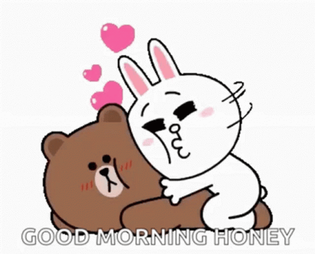 Good Morning Honey Cuddling Brown And Cony GIF