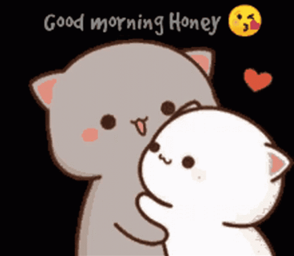 Good Morning Honey Sweet Peach And Goma Kiss GIF