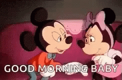Good Morning Hug Minnie And Mickey Mouse GIF