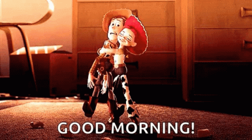 Good Morning Hug Woody And Jessie GIF