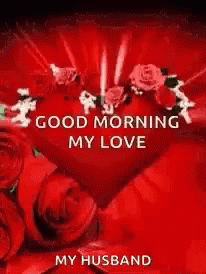Good Morning My Love Husband Beating Heart Background GIF