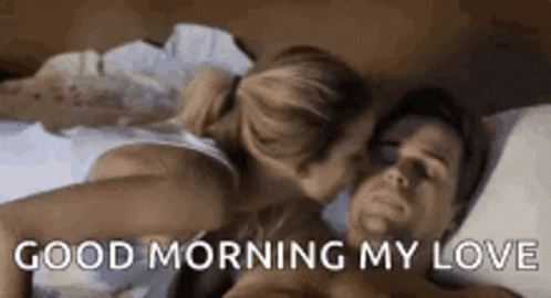 Good Morning Husband And Wife Kissing Me GIF