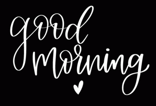 Black And White Good Morning Husband With Heart GIF