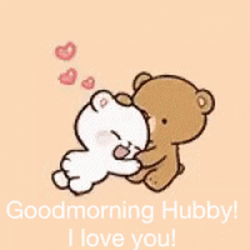 Good Morning Husband I Love You Cute Bear GIF