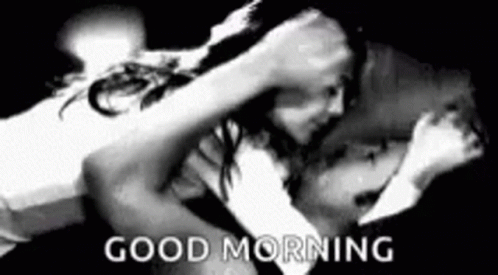 Good Morning Husband And Wife Cuddling GIF