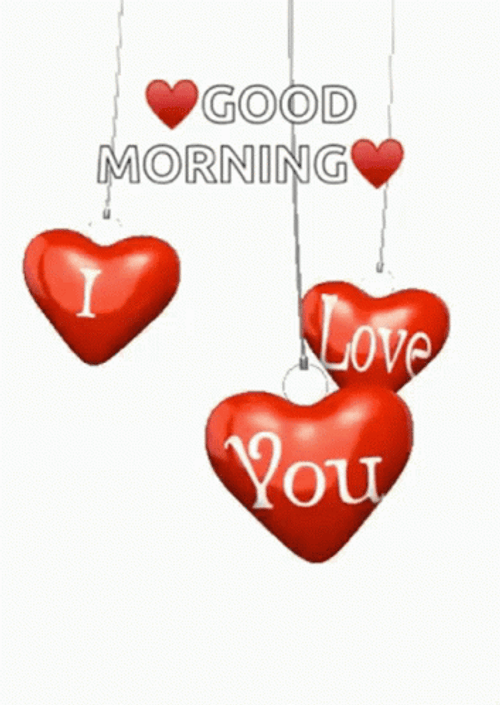 Good Morning Husband I Love You Three Heart GIF