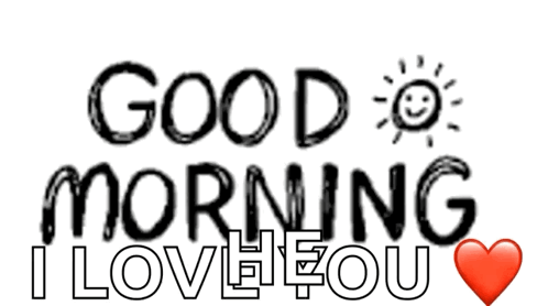 Good Morning I Love You Red Heart Sign GIF