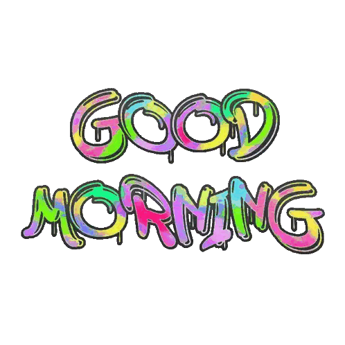 Good Morning in Colorful Letters