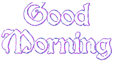 Good Morning in Purple Glitter