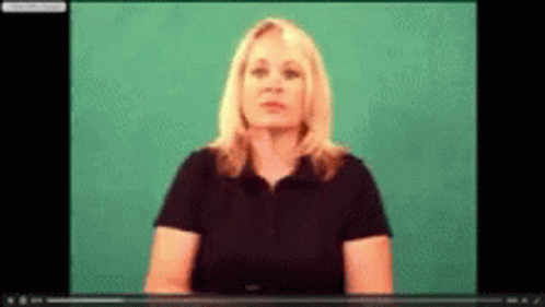Good Morning In Sign Language Blonde Girl GIF