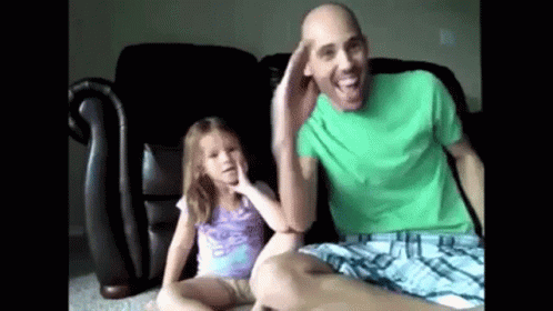 Good Morning In Sign Language Dad And Daughter GIF