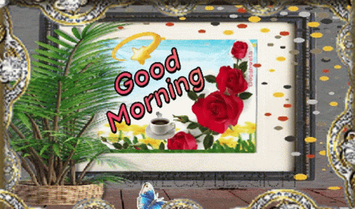 Good Morning In Sign Language Dancing Roses GIF