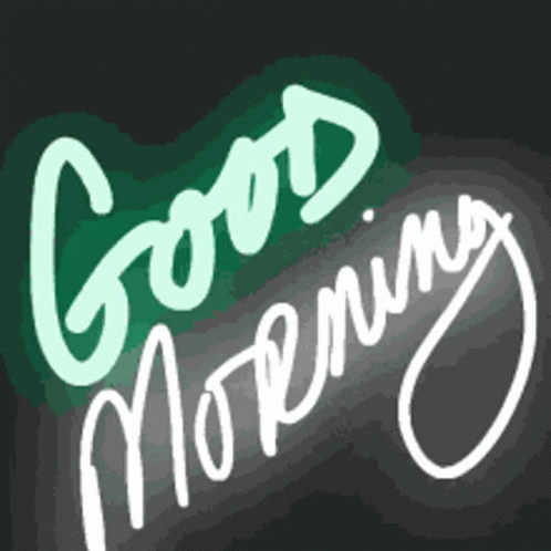 Good Morning In Sign Language Neon Lights GIF