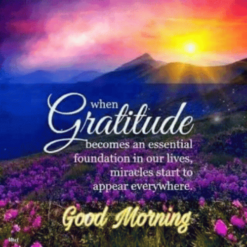 Good Morning Inspirational Message On Gratitude GIF