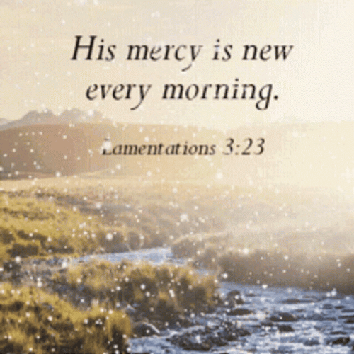 Good Morning Inspirational Message Snowing GIF