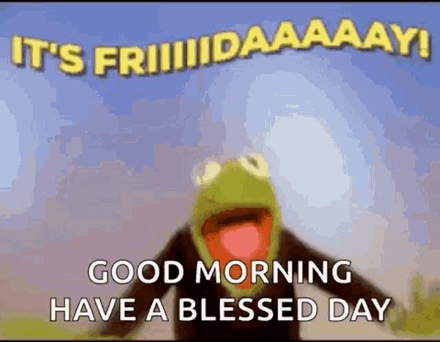 Good Morning It's Friday Kermit The Frog GIF