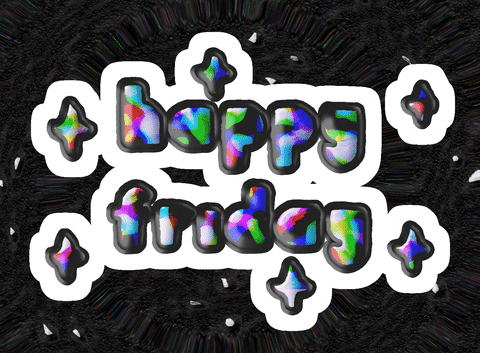 Good Morning It's Friday Text Art GIF