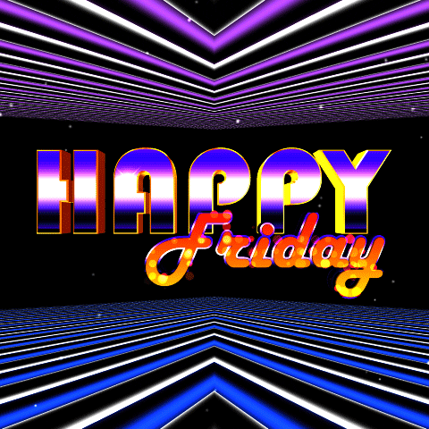 Good Morning It's Happy Friday Loop Text GIF