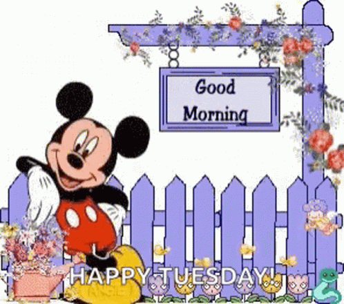 Good Morning It's Tuesday Happy Mickey Mouse GIF