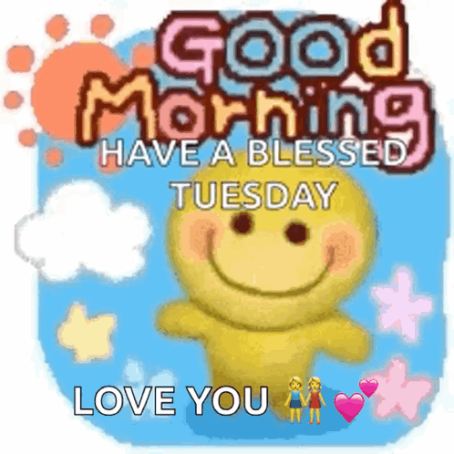 Good Morning It's Tuesday Smiling Emoticon GIF