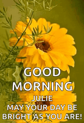 Good Morning Julie Greeting Card GIF