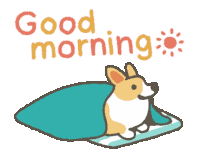 Good Morning Kawaii Sticker GIF