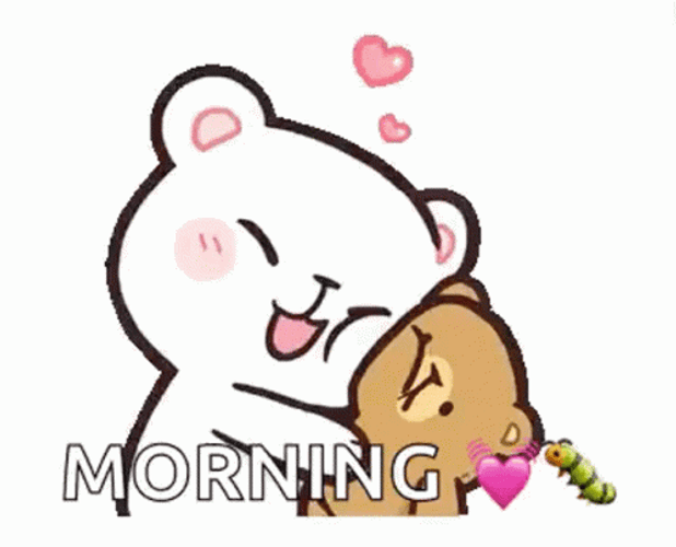 Good Morning Kiss Cuddle Milk GIF 