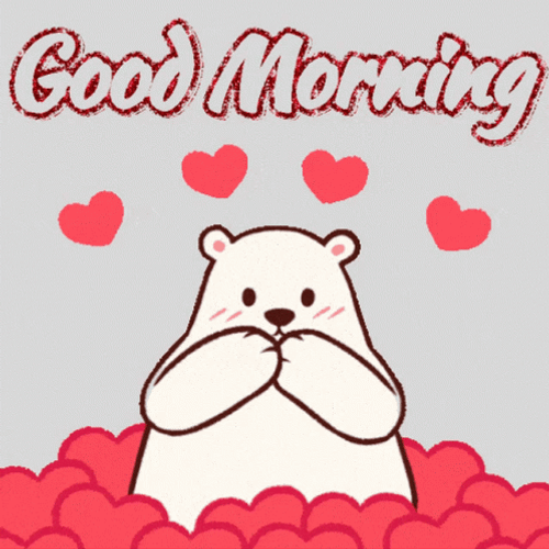 Good Morning Kiss Polar Bear GIF 