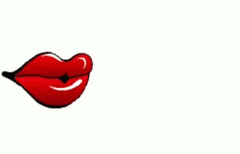 Good Morning Kiss Red Lips Flash GIF 